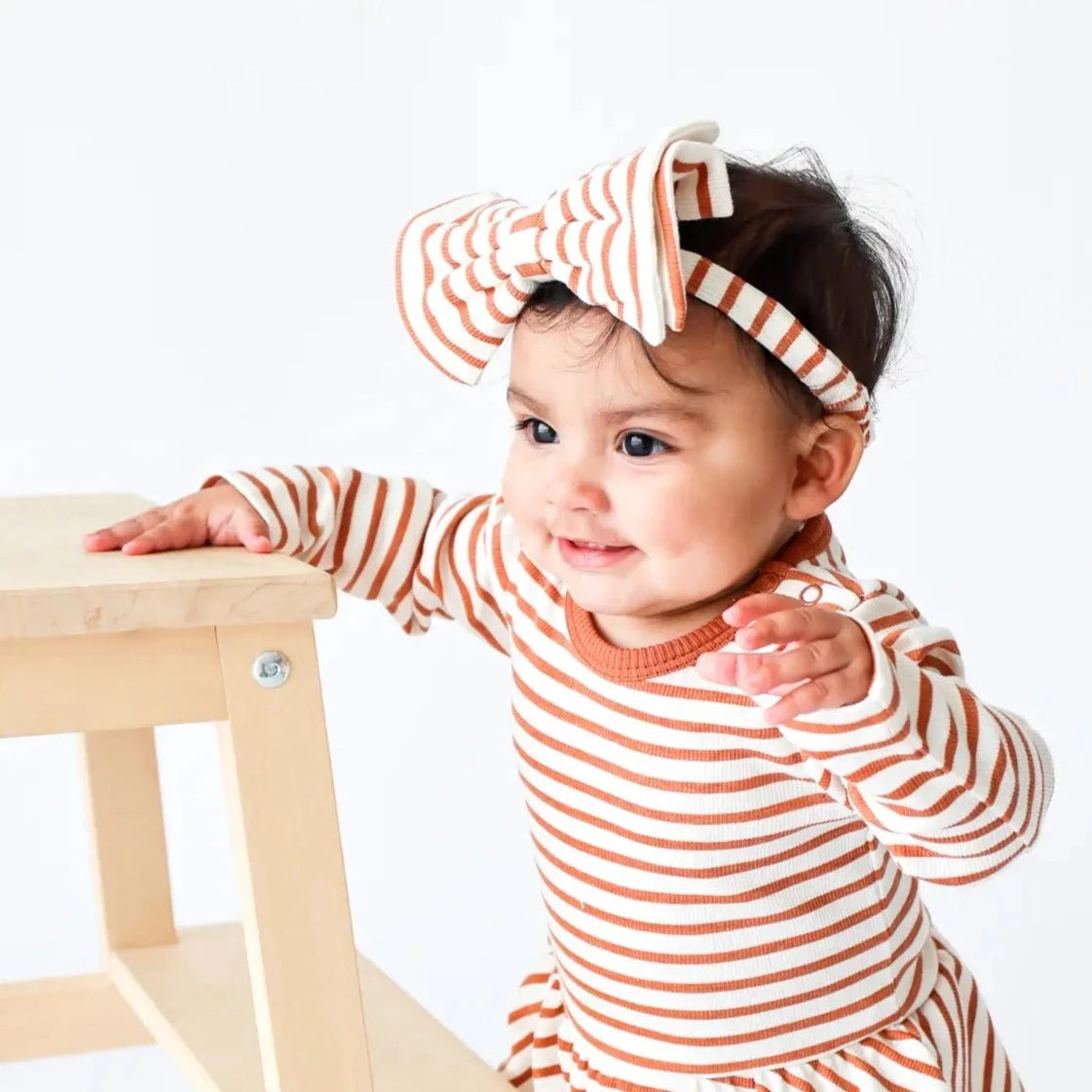 Striped Baby Bow